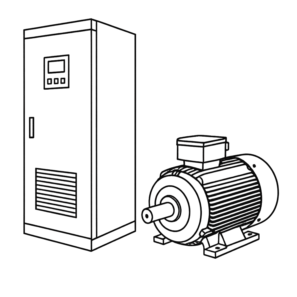 Standard motor and separate drive components